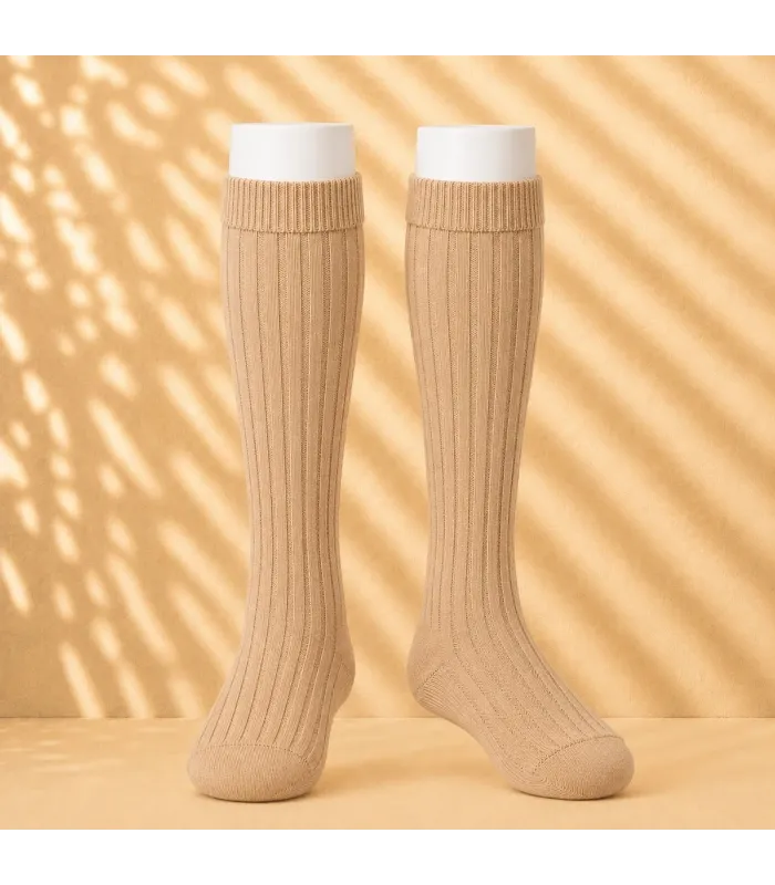 Calcetín Canalé Cóndor Camel 326 de algodón para bebé y niño