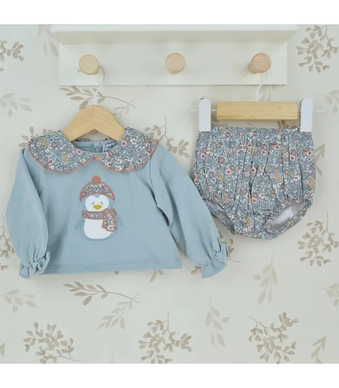 ▶️  Conjunto Corto Bebe Niña Pantalón y Sudadera Cristal al por mayor 42631 | Top Baby