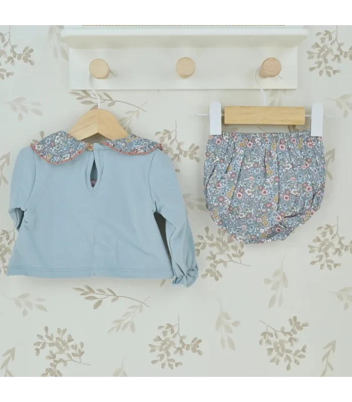 ▶️  Conjunto Corto Bebe Niña Pantalón y Sudadera Cristal al por mayor 42631 | Top Baby
