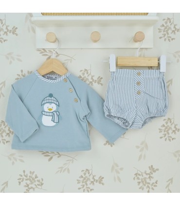 ▶️  Conjunto Corto Bebe Niño Pantalón y Sudadera Cristal al por mayor 41631 | Top Baby