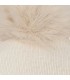 Detalles del Diseño del Gorro con pompon color crudo de punto para bebé, niño y niña