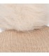 Detalle Gorro Bebé Arena tejido suave con pompón de pelo superior diseño cálido invierno