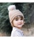 Niño con el Gorro Bebé Arena tejido suave con pompón de pelo superior diseño cálido invierno