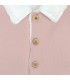Detalles del Diseño del Abrigo Bebé Nude tejido suave con borreguito blanco en cuello y puños diseño elegante invierno