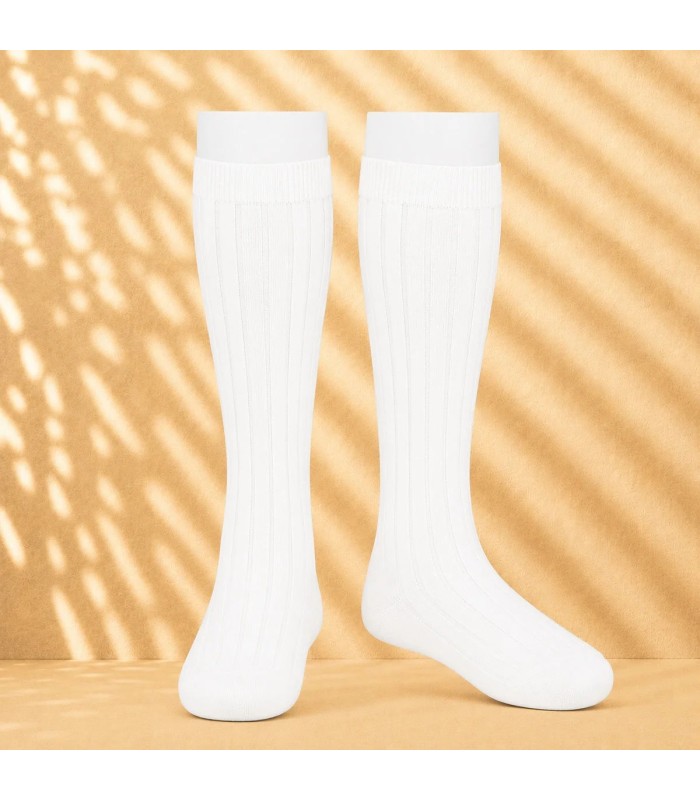 Calcetín Canalé Cóndor Blanco 200 de algodón para bebé y niño