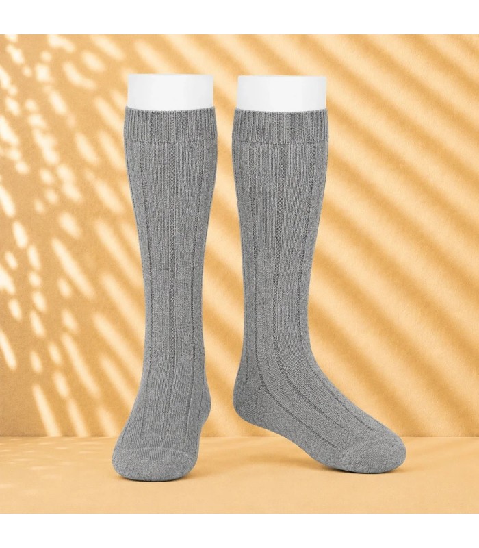 Calcetín Canalé Cóndor Gris Claro 230 de algodón para bebé y niño