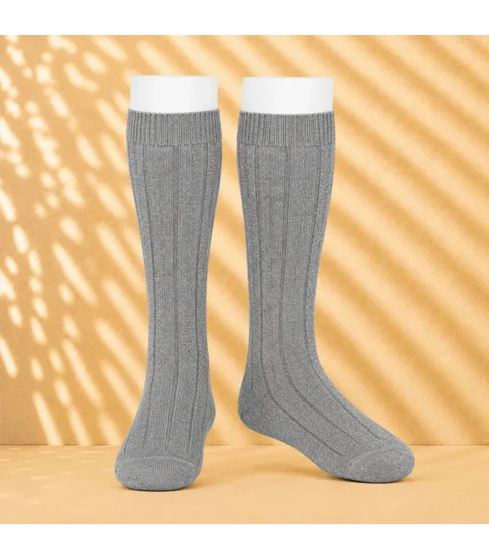 Calcetín Canalé Cóndor Gris Claro 230 de algodón para bebé y niño