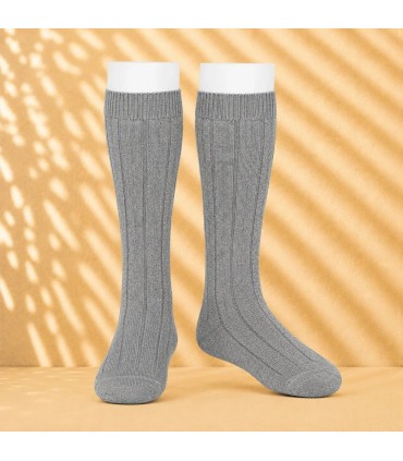 Calcetín Canalé Cóndor Gris Claro 230 de algodón para bebé y niño