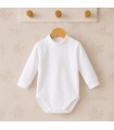 Body bebé cuello semicisne blanco Calamaro