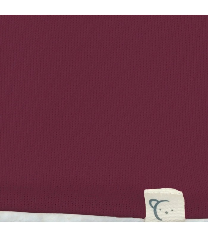 Detalles del diseño del Cuello Bebé Granate tejido suave con interior borreguito blanco diseño cálido elegante invierno