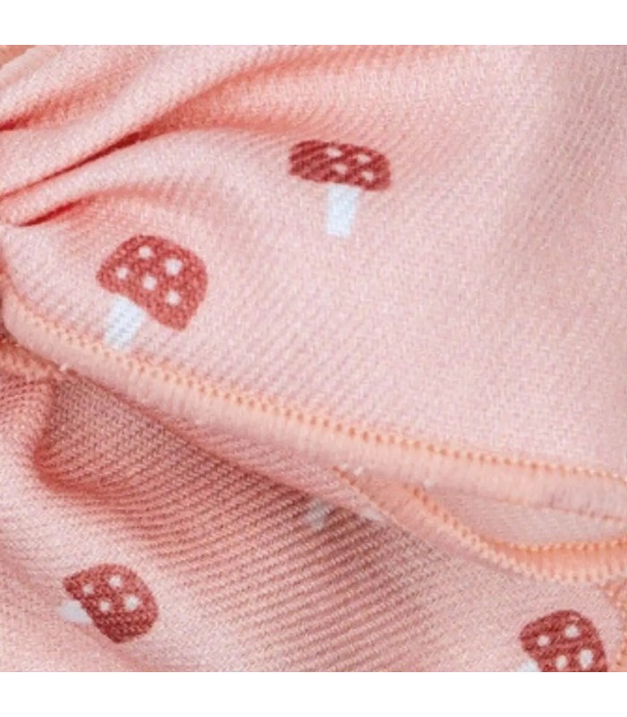 Detalles del diseño del Lazo Pelo bebé rosa empolvado con estampado suave y pinza detalle delicado infantil