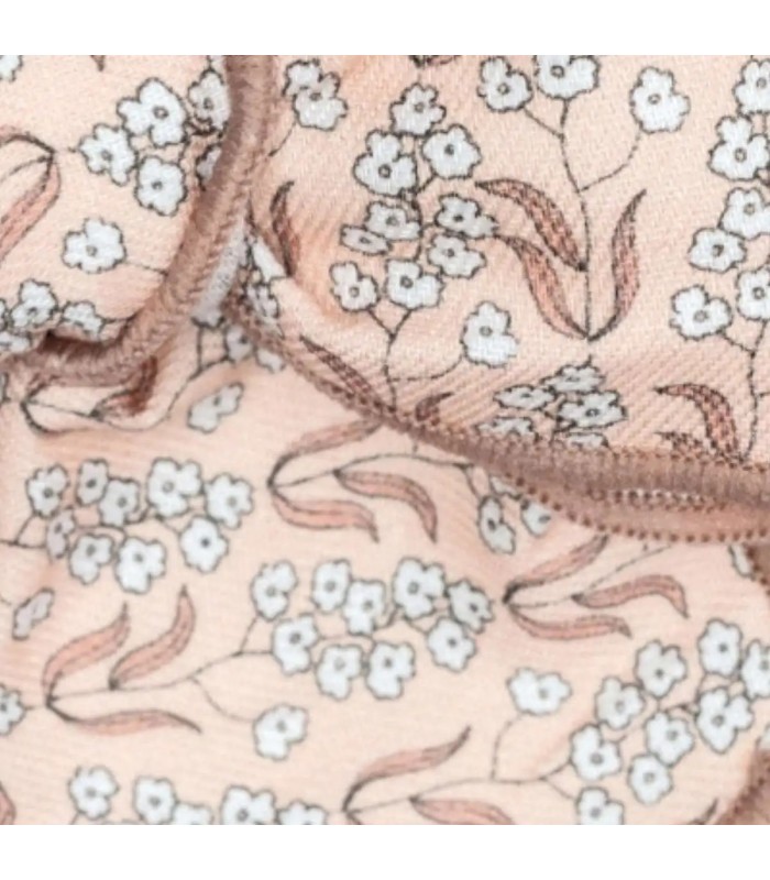 Detalles del diseño del Lazo Pelo bebé rosa viejo estampado con pinza grande tejido suave detalle elegante