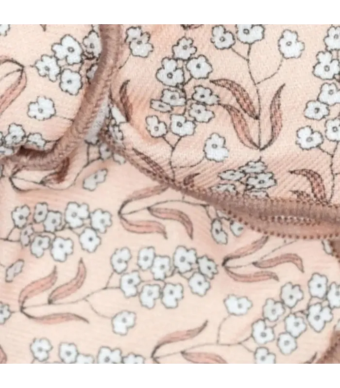 Detalles del diseño del Lazo Pelo bebé rosa viejo estampado con pinza grande tejido suave detalle elegante