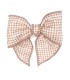 Lazo Pelo bebé rosa viejo vichy con pinza grande tejido suave estampado cuadros detalle elegante en fondo blanco