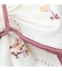 Detalles del diseño del Lazo Pelo bebé nude floral pinza tela suave ribete rosa empolvado detalle elegante