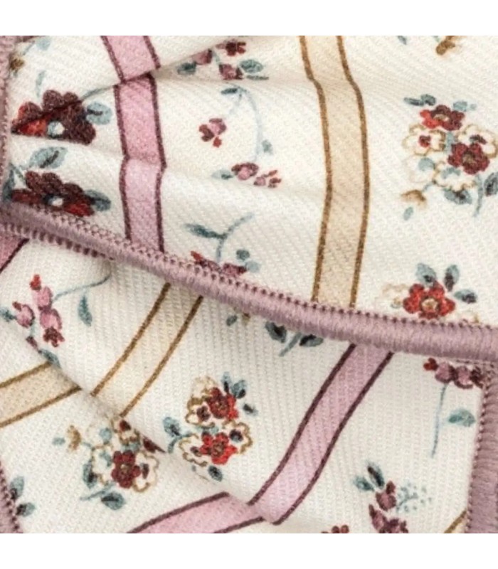 Detalles del diseño del Lazo Pelo bebé nude floral pinza tela suave ribete rosa empolvado detalle elegante