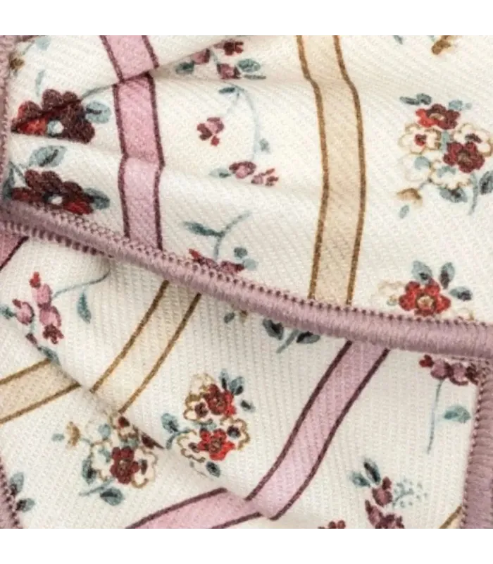 Detalles del diseño del Lazo Pelo bebé nude floral pinza tela suave ribete rosa empolvado detalle elegante