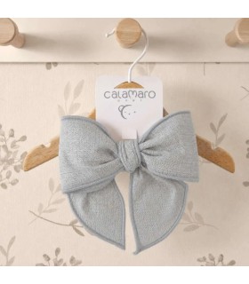 Lazo Pelo bebé gris algodón pinza estructura lazo textura suave complemento elegante
