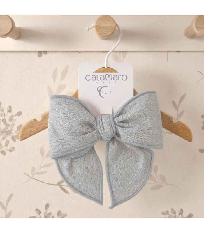 Lazo Pelo bebé gris algodón pinza estructura lazo textura suave complemento elegante