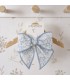 Lazo Pelo bebé azul toile algodón pinza estampado detalle elegante