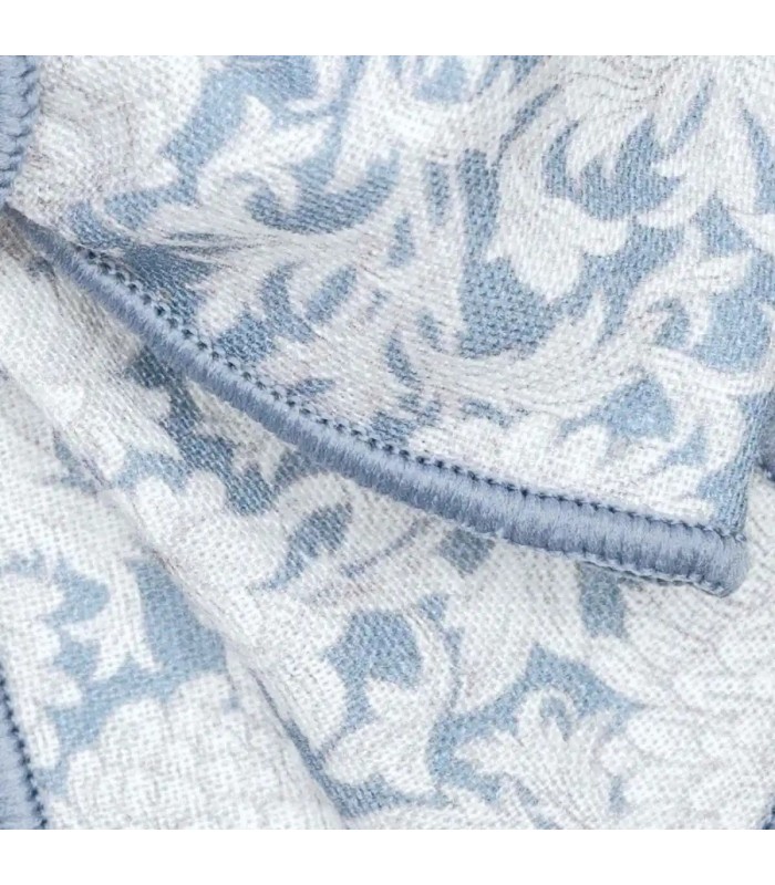 Detalles del diseño del Lazo Pelo bebé azul toile algodón pinza estampado detalle elegante