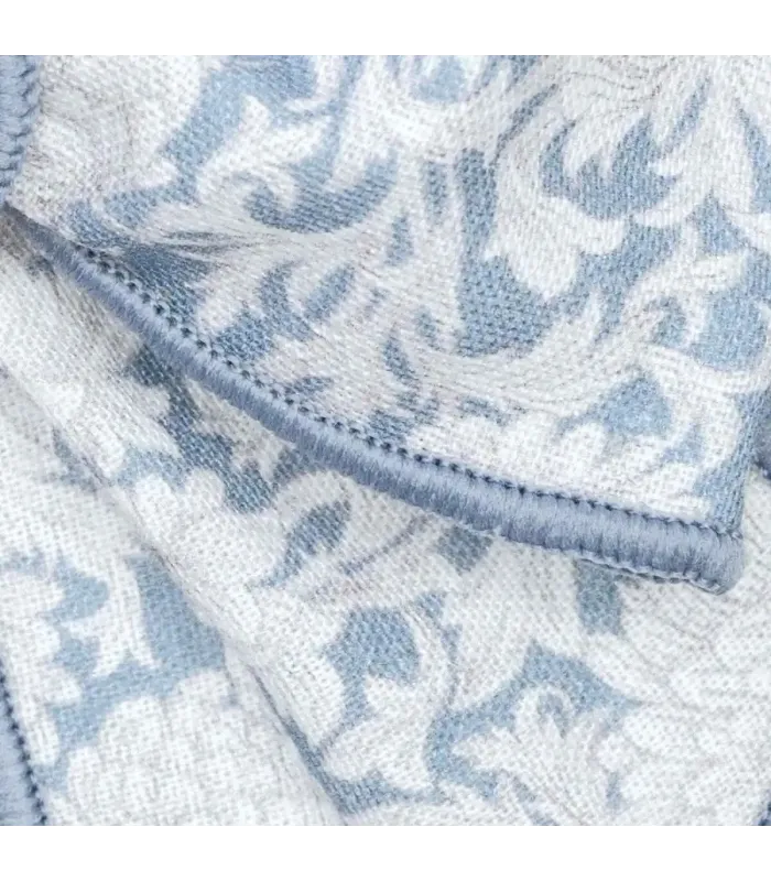 Detalles del diseño del Lazo Pelo bebé azul toile algodón pinza estampado detalle elegante