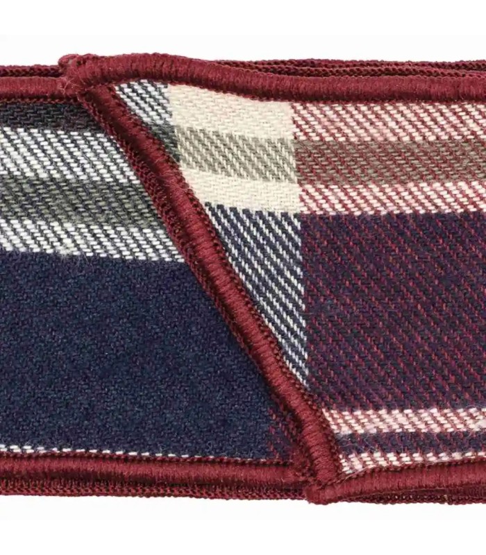 Detalles del diseño de la Cinta Pelo niña granate cuadros algodón diadema suave detalle elegante invierno