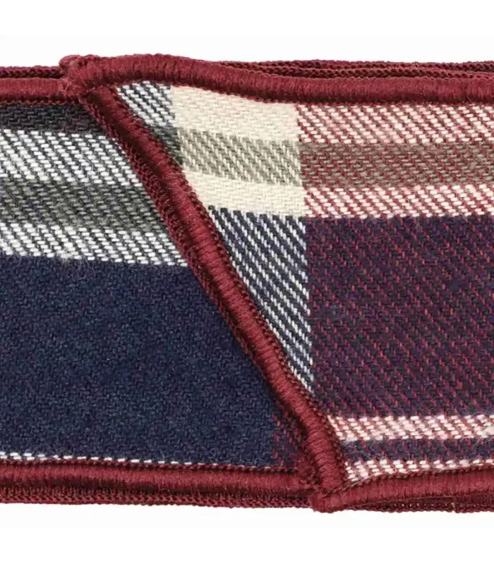 Detalles del diseño de la Cinta Pelo niña granate cuadros algodón diadema suave detalle elegante invierno