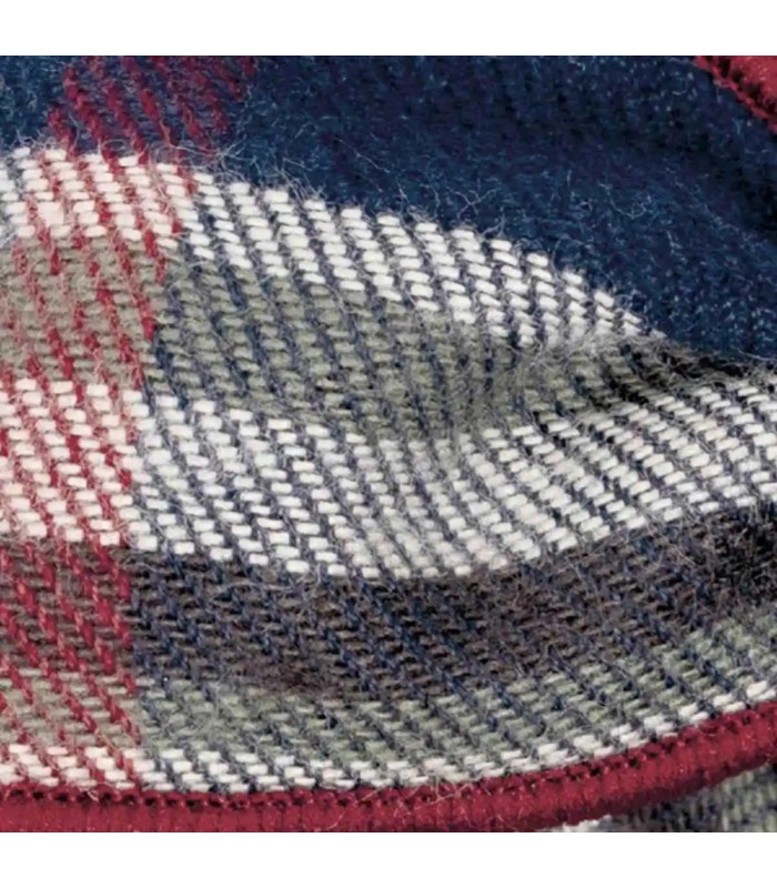 Detalles de la textura del diseño del Lazo Pelo niña granate cuadros algodón pinza grande detalle elegante invierno