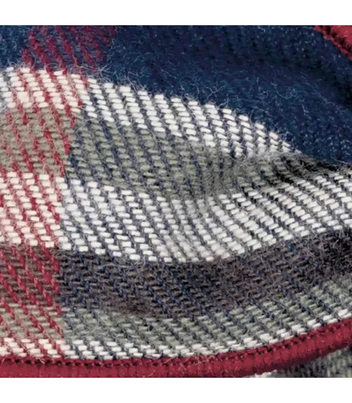Detalles de la textura del diseño del Lazo Pelo niña granate cuadros algodón pinza grande detalle elegante invierno