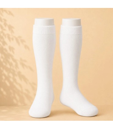 Calcetín Alto Liso Cóndor Blanco 200 de algodón para bebé y niño