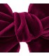 Detalle del Lazo Pelo Granate Bebé Terciopelo pinza suave brillo elegante accesorio cabello invierno