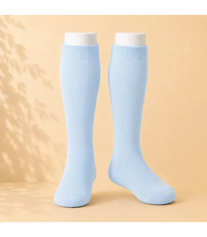 Calcetín Alto Liso Cóndor Azul Bebé 410 de algodón para bebé y niño