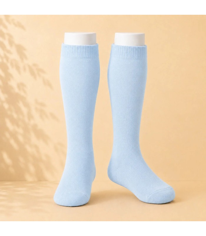 Calcetín Alto Liso Cóndor Azul Bebé 410 de algodón para bebé y niño