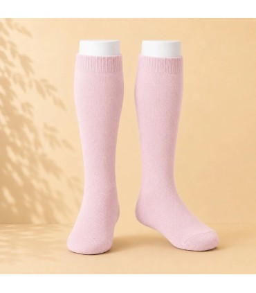 Calcetín Alto Liso Cóndor Rosa 500 de algodón para bebé y niño