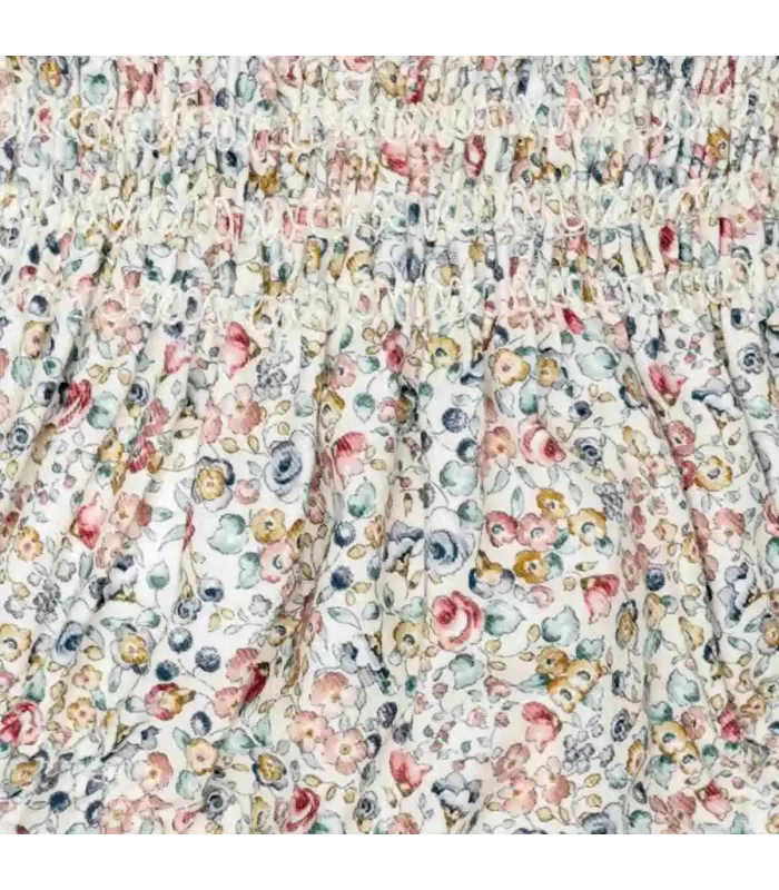 Diseño del Pololo Bebé Crudo floral algodón fruncido ligero elegante infantil