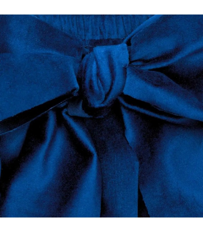 Diseño del Pololo Bebé Marino lazo grande tejido satinado volumen elegante azul infantil