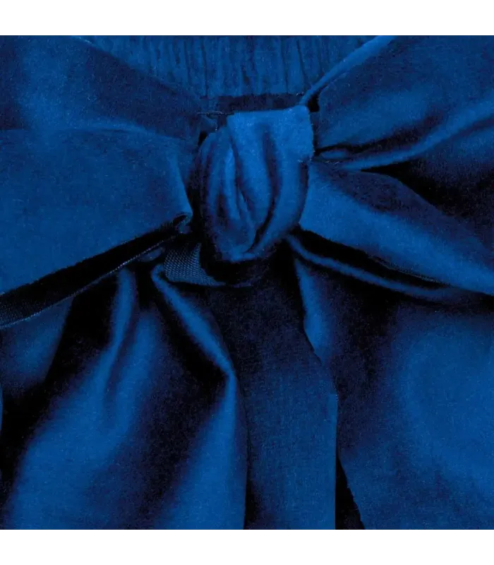 Diseño del Pololo Bebé Marino lazo grande tejido satinado volumen elegante azul infantil