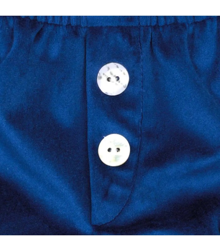 Detalles del diseño del Pololo Bebé Marino botones frontales tejido satinado elegante infantil
