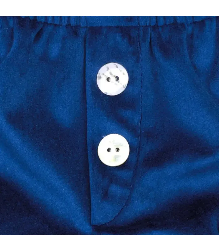 Detalles del diseño del Pololo Bebé Marino botones frontales tejido satinado elegante infantil