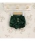 Pololo Bebé Verde botones frontales tejido satinado elegante infantil