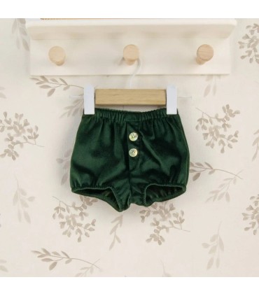 Pololo Bebé Verde botones frontales tejido satinado elegante infantil