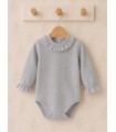 Body bebé puntilla gris Calamaro