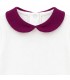 Detalles del diseño del Body Bebe Cuello Granate algodón suave cuello redondeado contraste elegante bebé