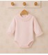 Body para bebé rosa de algodón con cuello de puntilla, manga larga y tejido suave Calamaro Man