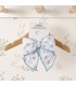 Lazo Pelo bebé crudo estampado algodón ribete celeste pinza infantil invierno