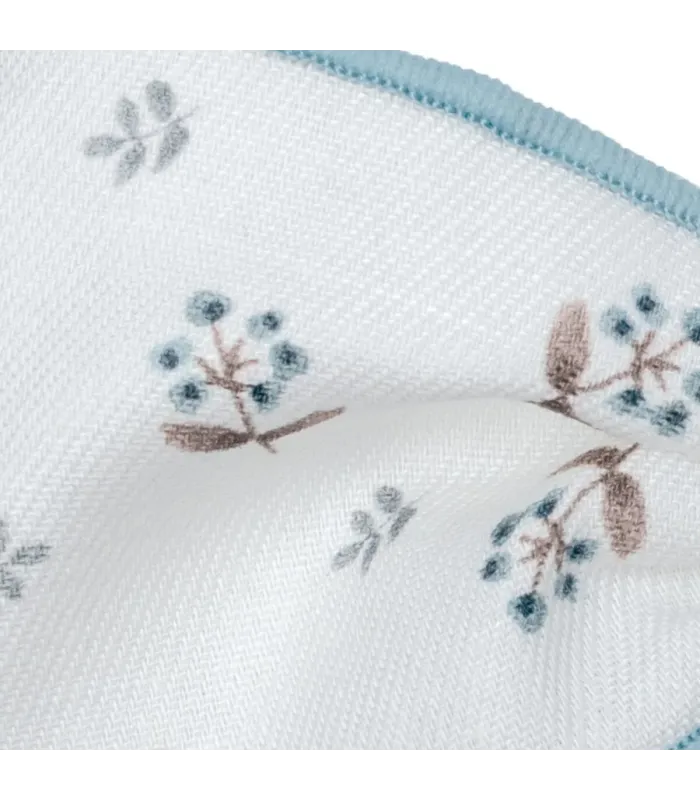 Detalles del diseño del Lazo Pelo bebé crudo estampado algodón ribete celeste pinza infantil invierno