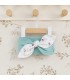 Turbante Pelo bebé mint invierno estampado algodón con lazo diseño grande elegante