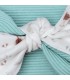Detalle del diseño del turbante Pelo bebé mint invierno estampado algodón con lazo diseño grande elegante