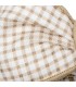 Detalle del diseño del Lazo Pelo bebé arena vichy algodón con pinza suave diseño grande elegante